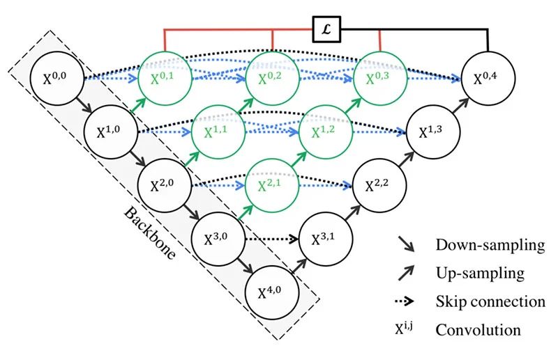 UNet++ architecture